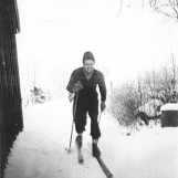 Kristian Lunde i fint driv i skiløypa