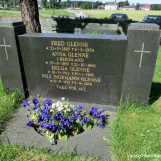 Familiegravsted for Fred og Anna Glenne og Helga og Nils Ingemann Glenne