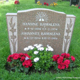 Gravstedet til Hansine og Johannes Bjørnlena