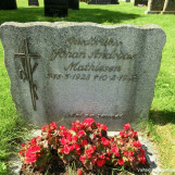 Gravstedet til Johan Andreas Mathiesen