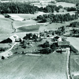 Lundekroken og Kirkebygda sett fra luften