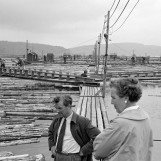 Martin Folkestad og Astrid Sparby ved Glennetangen Lense 1959.