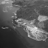 Furuholmen -  flyfoto av Glennetangen Lense 1985.