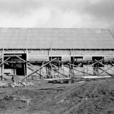 Bygging av verksted 1953.
