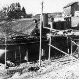 Slepebåten Opsund i opplag ved Furuholmen 1954.