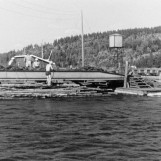 Mosing av  tømmer 1955.