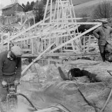 Bolter borres i fjell for kaimuren i 1953.