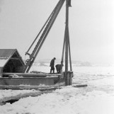 Pæling på isen 1937.