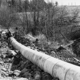 Lukking av bekk ved Furuholmen 1953.