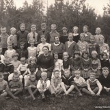 Skolebilde fra Kokkimskolen Ovaskogs i 1937.